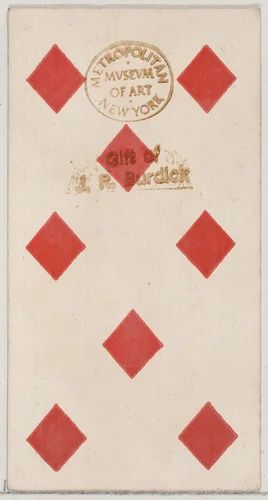 Eight Diamonds, from the Playing Cards series (N84) to promote Turkish Cross-Cut Cigarettes for W. Duke, Sons and Co. by W. Duke, Sons & Co., print, 1888