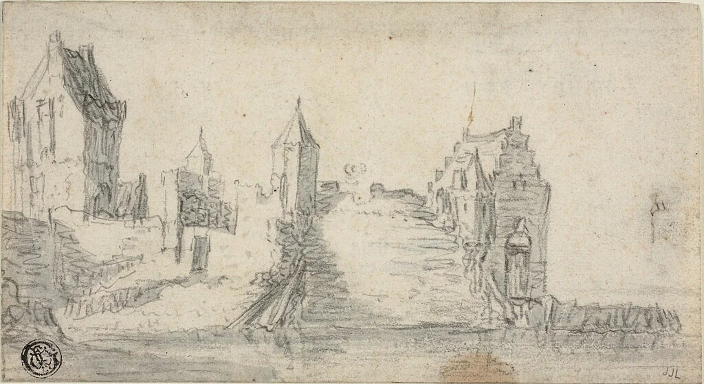 Fortified Buildings on Water's Edge by Simon de Vlieger
Jan van Goyen, drawing, 1620-1653