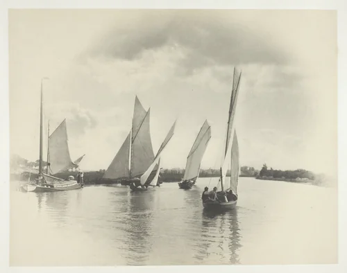 A Sailing Match at Horning by Peter Henry Emerson, photograph, 1885