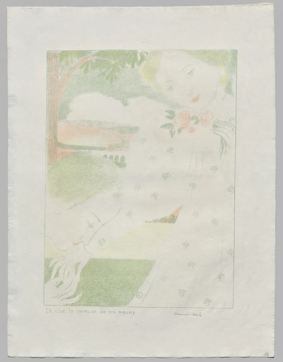 And It Is the Caress of Her Hands by Maurice Denis, print, 1899