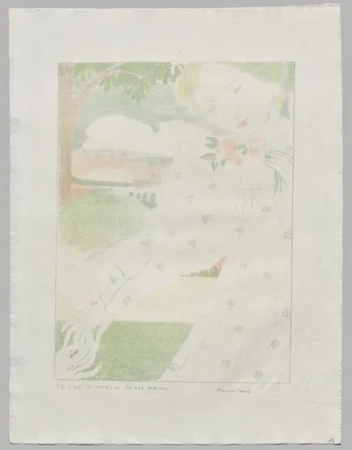 And It Is the Caress of Her Hands by Maurice Denis, print, 1899
