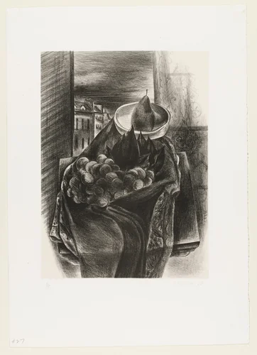 Still Life at Window by Yasuo Kuniyoshi, print, 1928