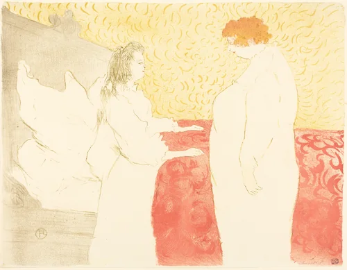 Woman in Bed, Profile (Femme au lit, profil) by Henri de Toulouse-Lautrec, print, 1896