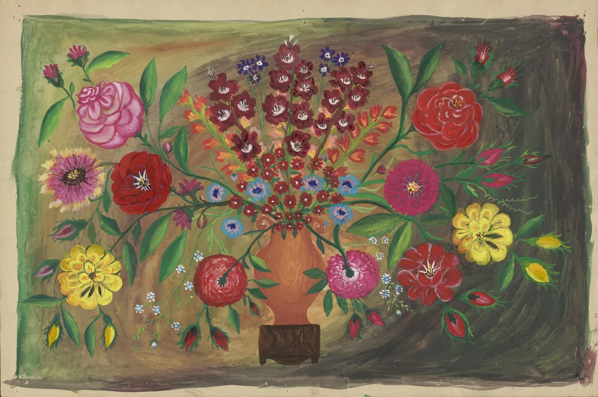 Flower Arrangement by Bertha Trabich, drawing, 1937