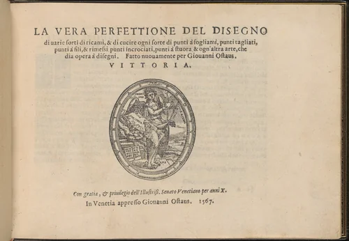 La Vera Perfettione del Disegno di varie sorti di recami by Giovanni Ostaus, book, 1567