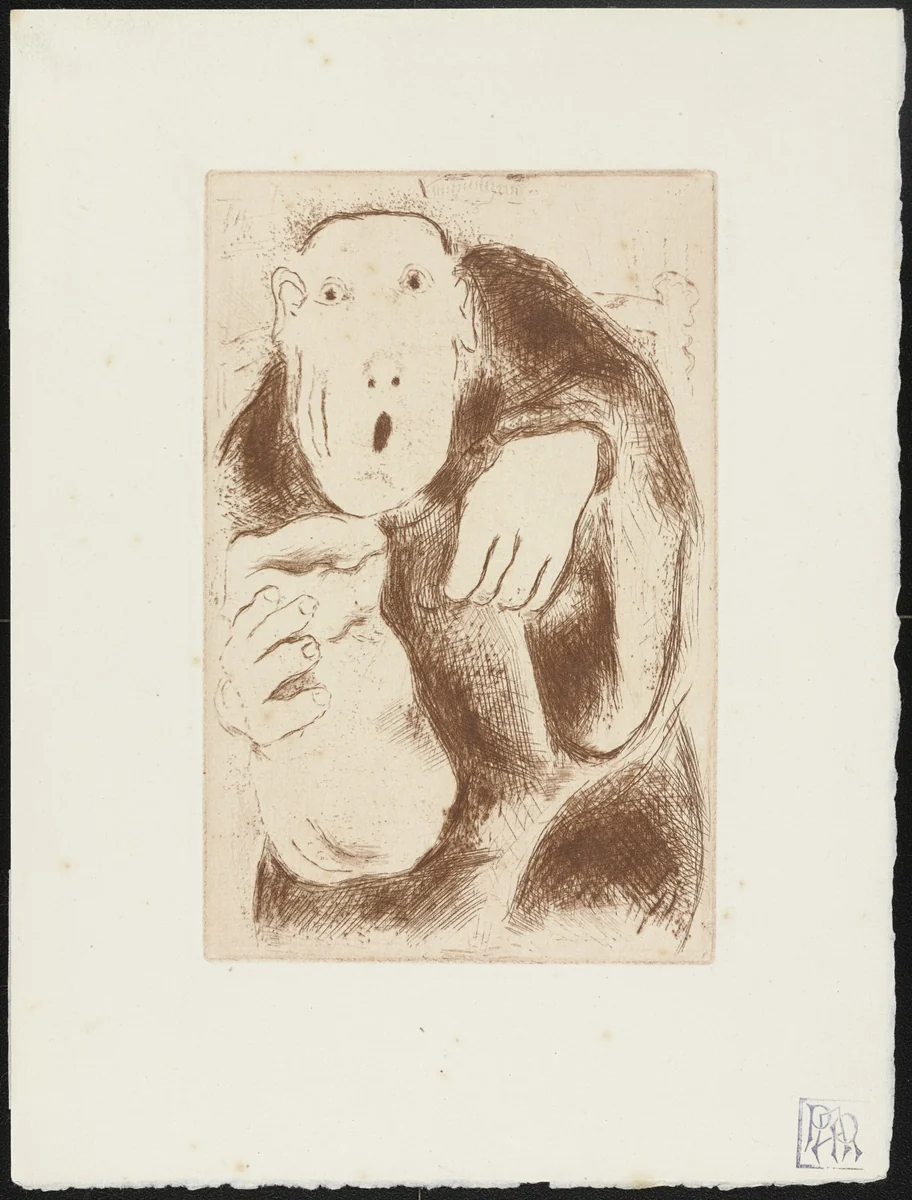 Avarice I (L'Avarice I) from The Seven Deadly Sins (Les Sept péchés capitaux) by Marc Chagall, print, 1925