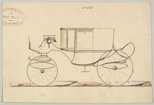 Clarence #631 by Brewster & Co., drawing, 1850-1870