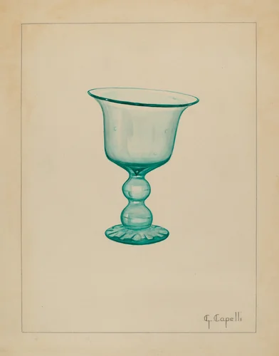 Goblet by Giacinto Capelli, index of american design, 1936