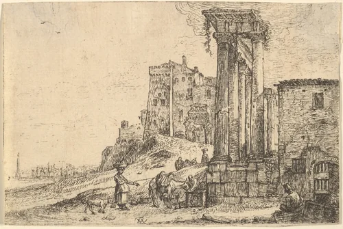 The Collonade by Thomas Wijck, print, 1616-1677