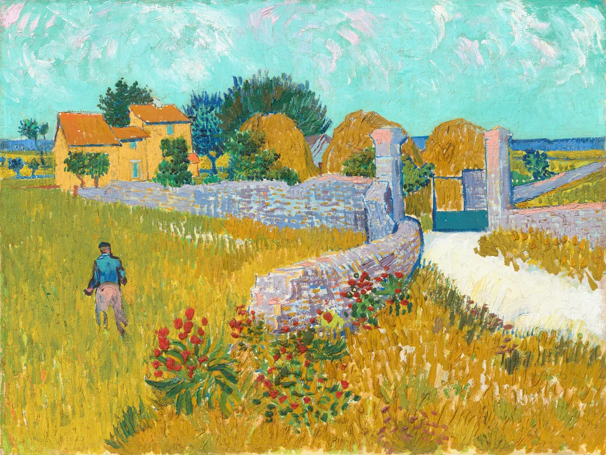 Farmhouse in Provence by Vincent van Gogh, painting, 1888