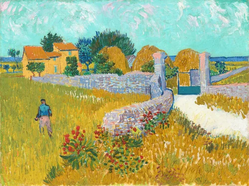 Farmhouse in Provence by Vincent van Gogh, painting, 1888