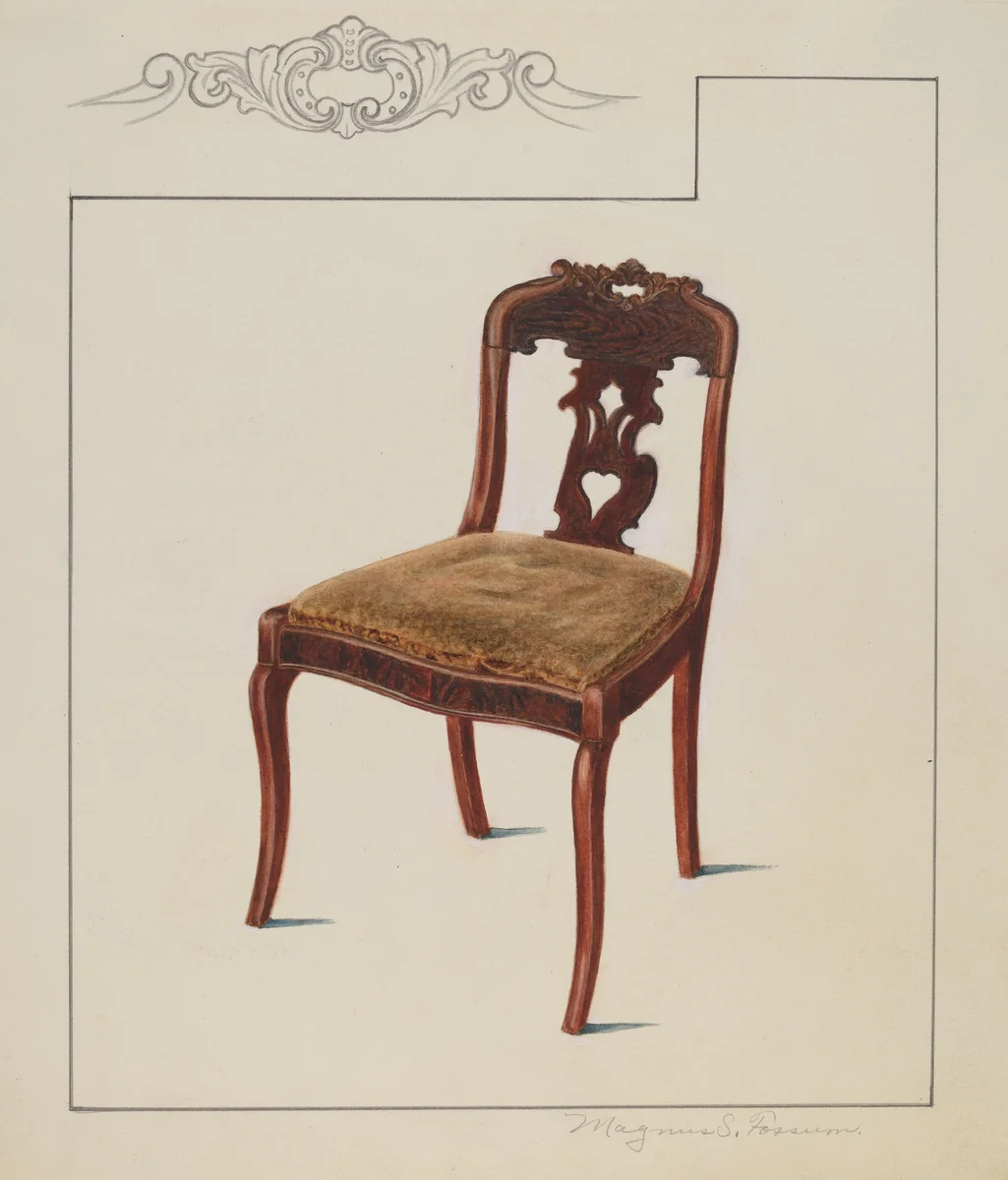 Chair by Magnus S. Fossum, index of american design, 1936