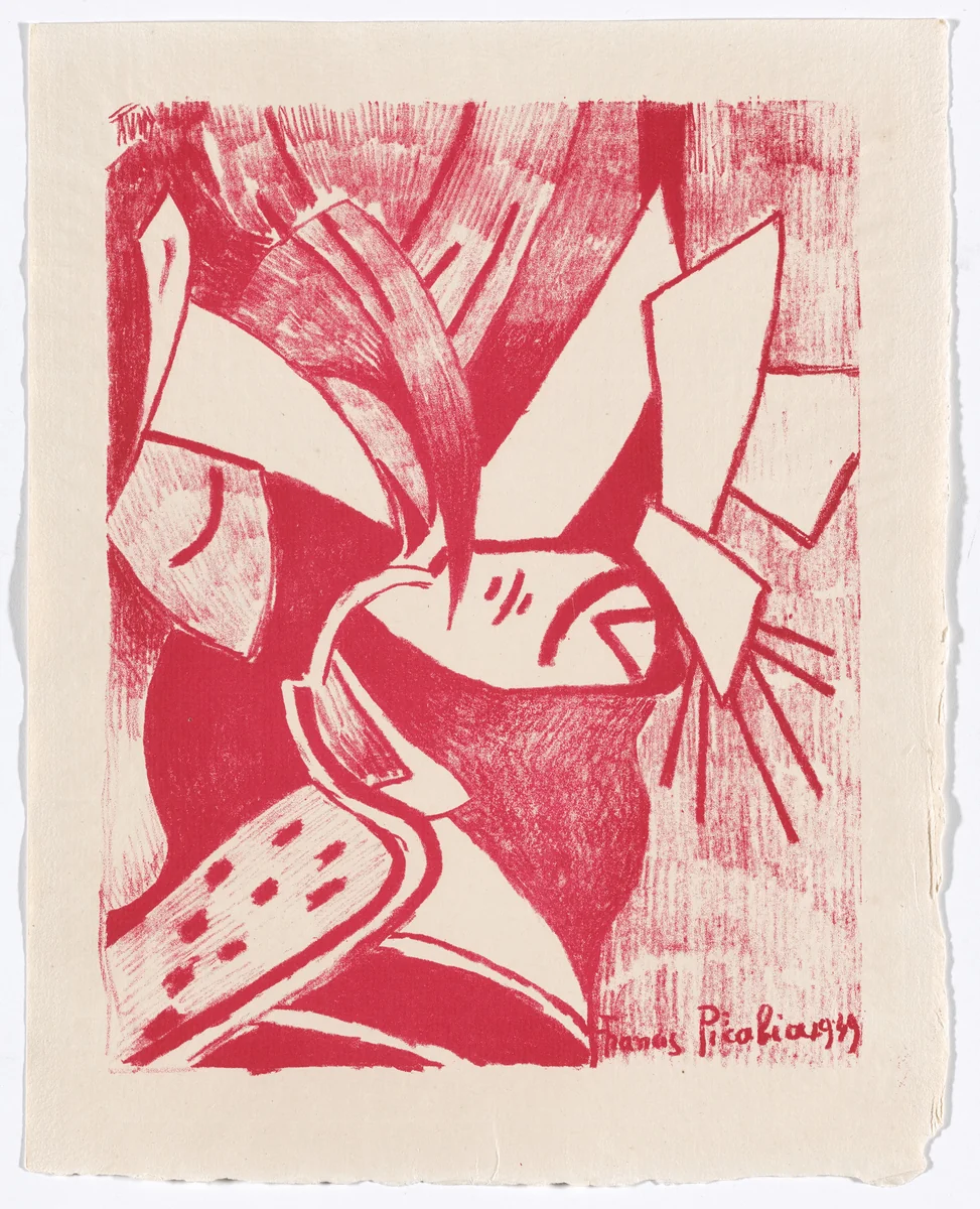 Duplicate of plate 4 from Janela do caos (Window of Chaos) by Francis Picabia, illustrated book, 1949