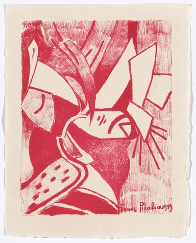 Duplicate of plate 4 from Janela do caos (Window of Chaos) by Francis Picabia, illustrated book, 1949