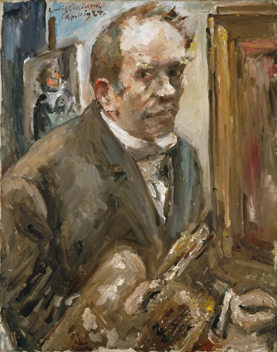 Self-Portrait with Palette by Lovis Corinth, painting, 1924
