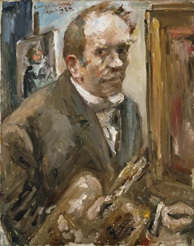 Self-Portrait with Palette by Lovis Corinth, painting, 1924