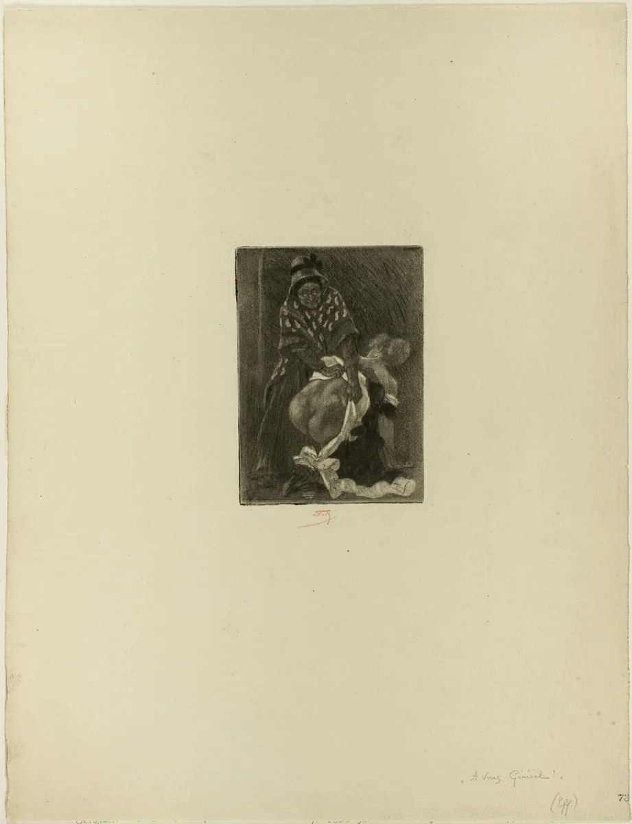 For You General! by Félicien Rops, print, 1853-1898