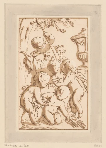 Bacchanaal van Amors by François Philippe Charpentier, print, 1772-1817