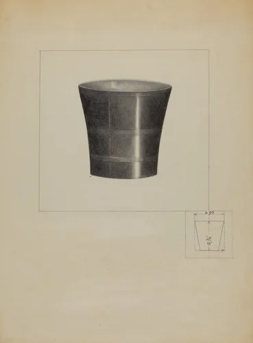 Pewter Beaker by Anna Aloisi, index of american design, 1936