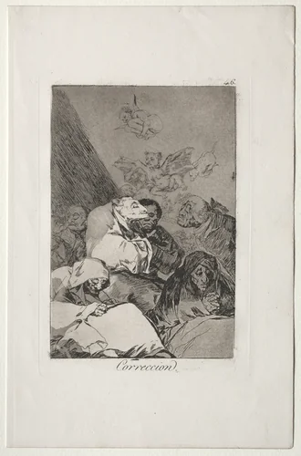 Correction, Plate 46 by Francisco de Goya, print, 1799