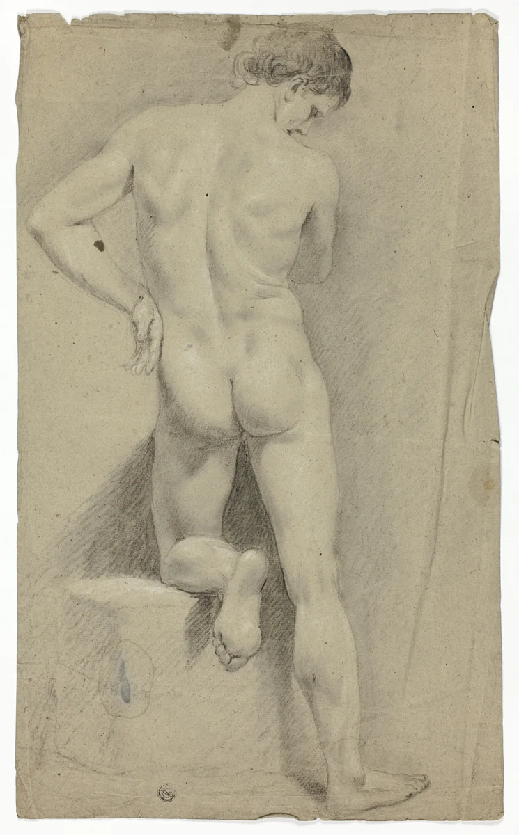 Standing Nude from the Back by John Downman, drawing, 1770-1824