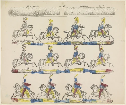 Dragonders / Dragons by Philippus Jacobus Brepols, print, 1800-1833