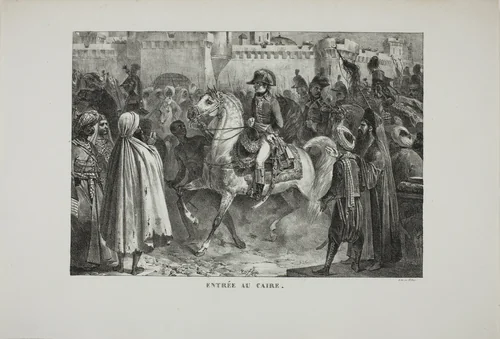 Entering Cairo by Denis Auguste Marie Raffet, print, 1827