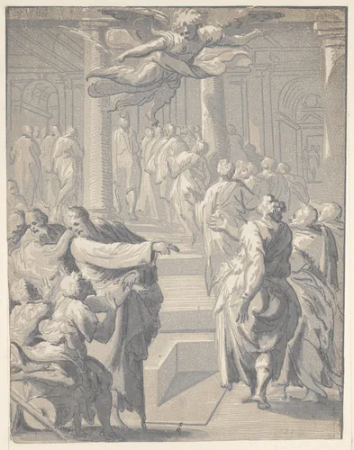 Christ healing the paralytic by Niccolò Vicentino, print, 1540-1550