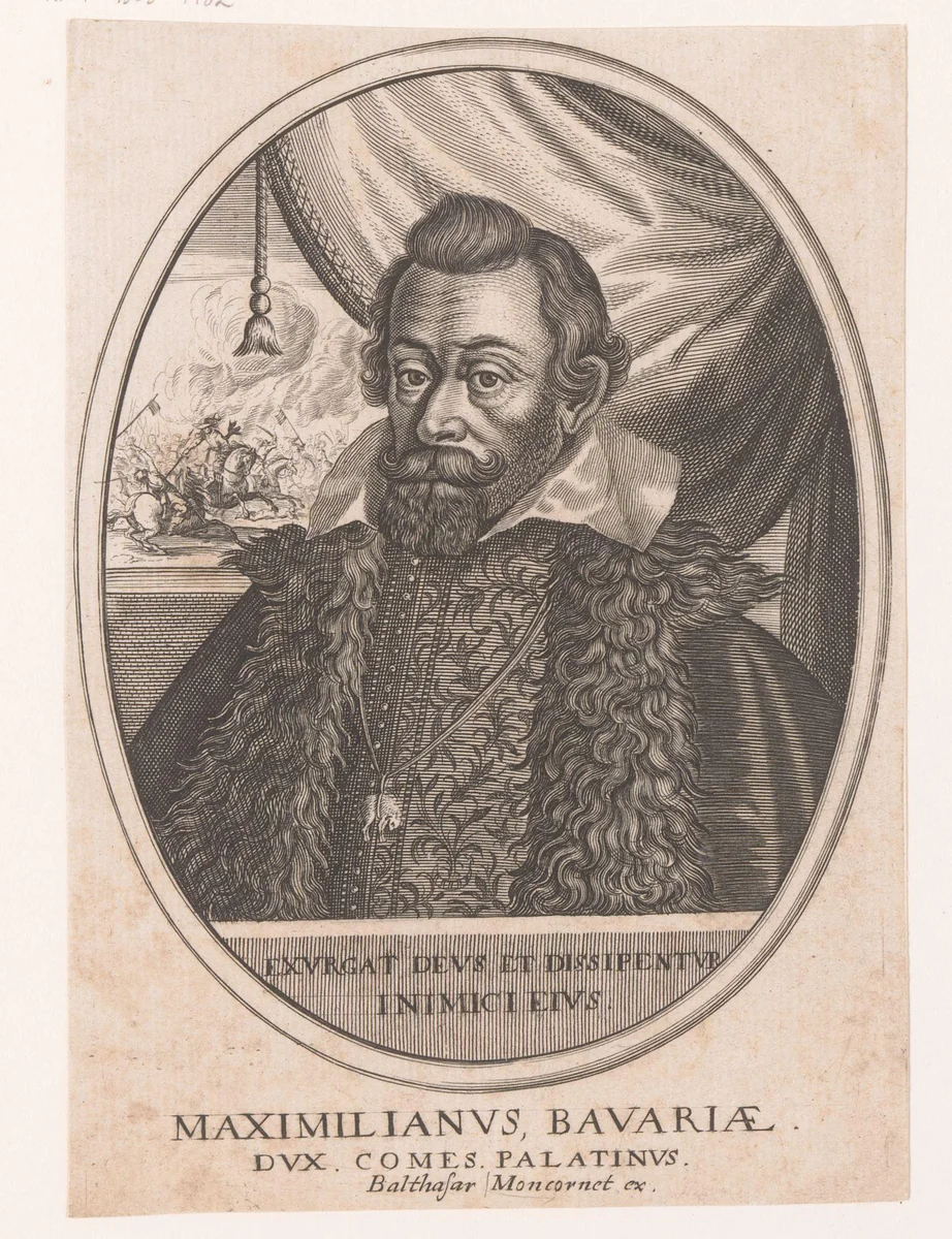 Portret van Maximiliaan I van Beieren by anonymous, print, 1610-1668