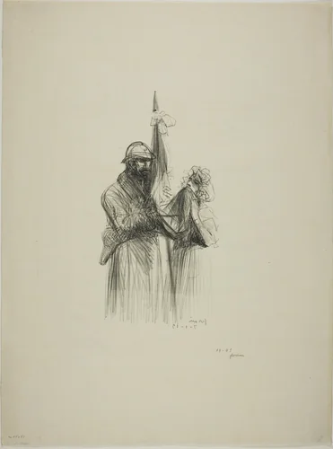 Kissing the Flag by Jean-Louis Forain, print, 1919