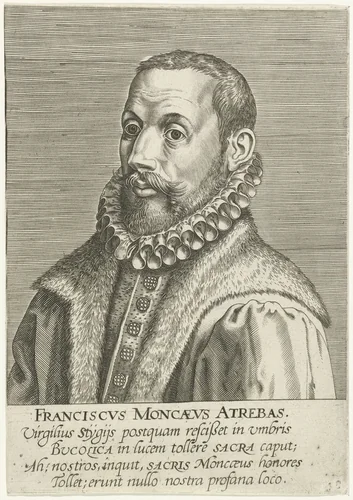 Portret van François de Monceaux by Philips Galle, print, 1587-1606