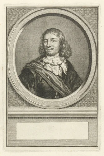 Portret van Abraham van der Hulst by Jacob Houbraken, print, 1747-1759