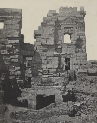 Médinet Habou, Façade Septentrionale du Gynécée de Ramses Méiamoun by Maxime Du Camp, photograph, 1849