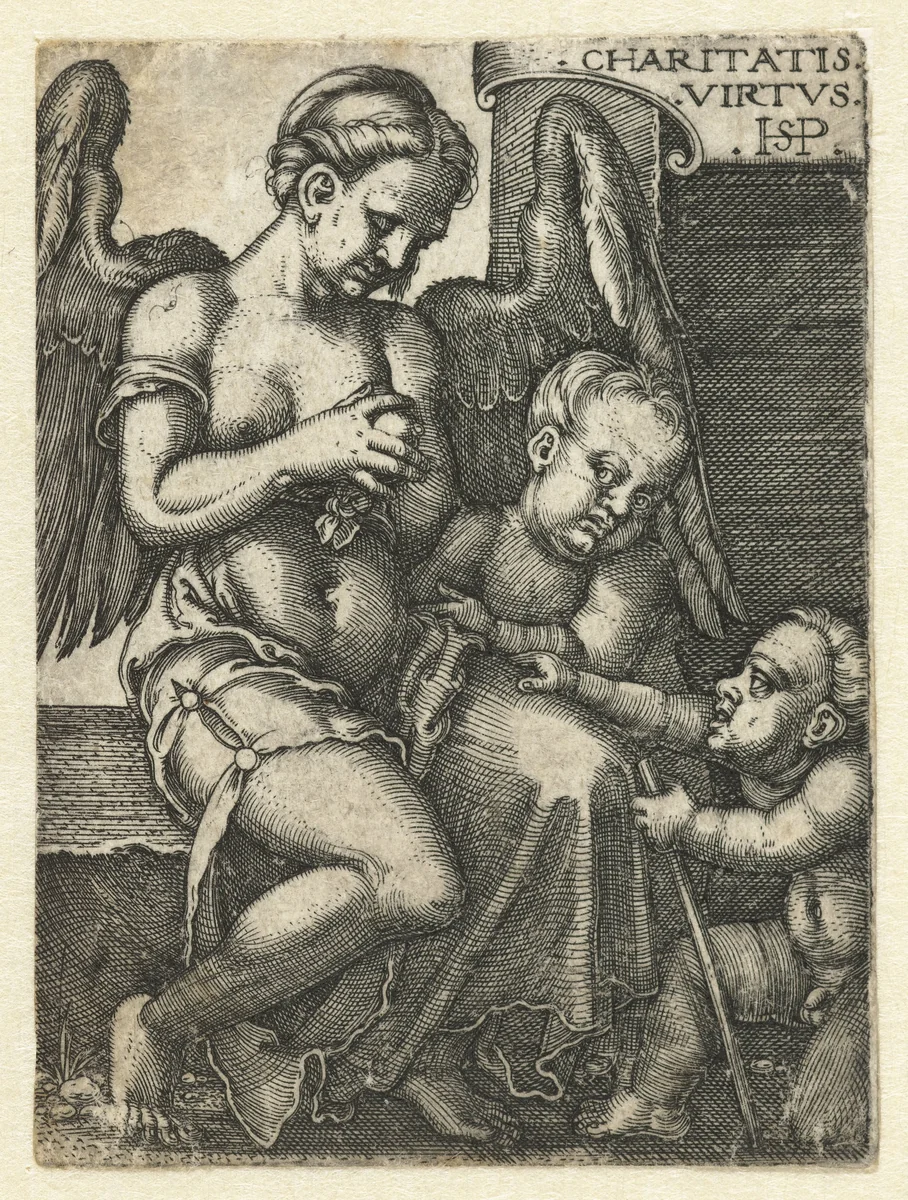 Liefde (Caritas) by Unknown, print, 1510-1550