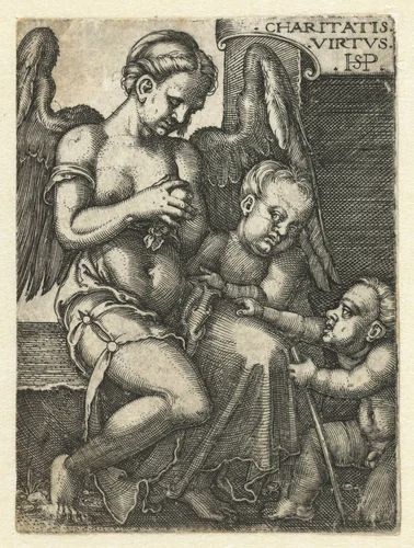 Liefde (Caritas) by Unknown, print, 1510-1550