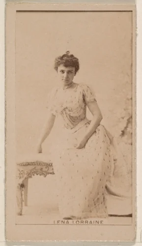 Lena Lorraine, from the Actresses series (N245) issued by Kinney Brothers to promote Sweet Caporal Cigarettes by Kinney Brothers Tobacco Company, photograph, 1890