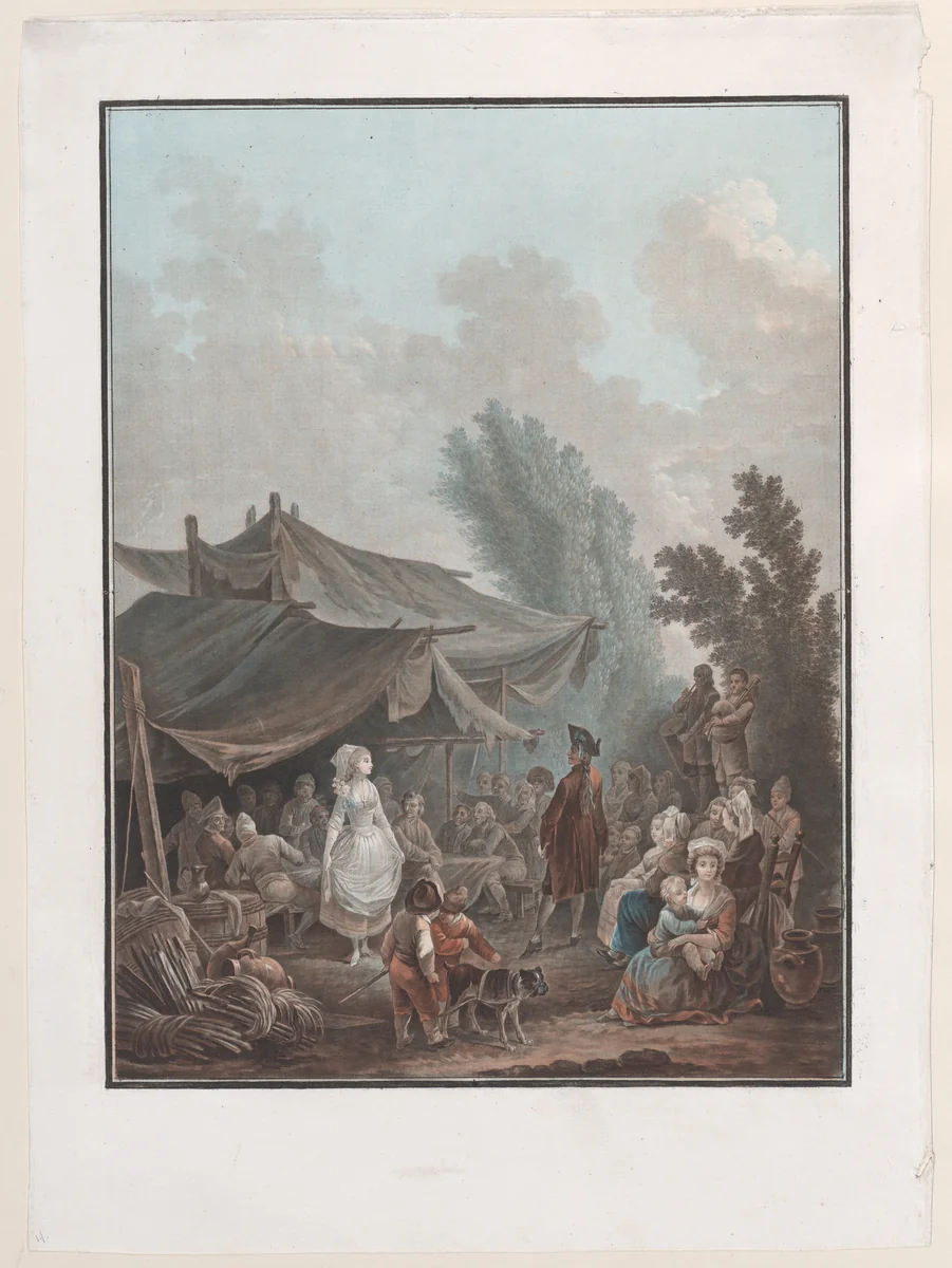 La Noce de Village by Charles Melchior Descourtis, print, 1788-1794