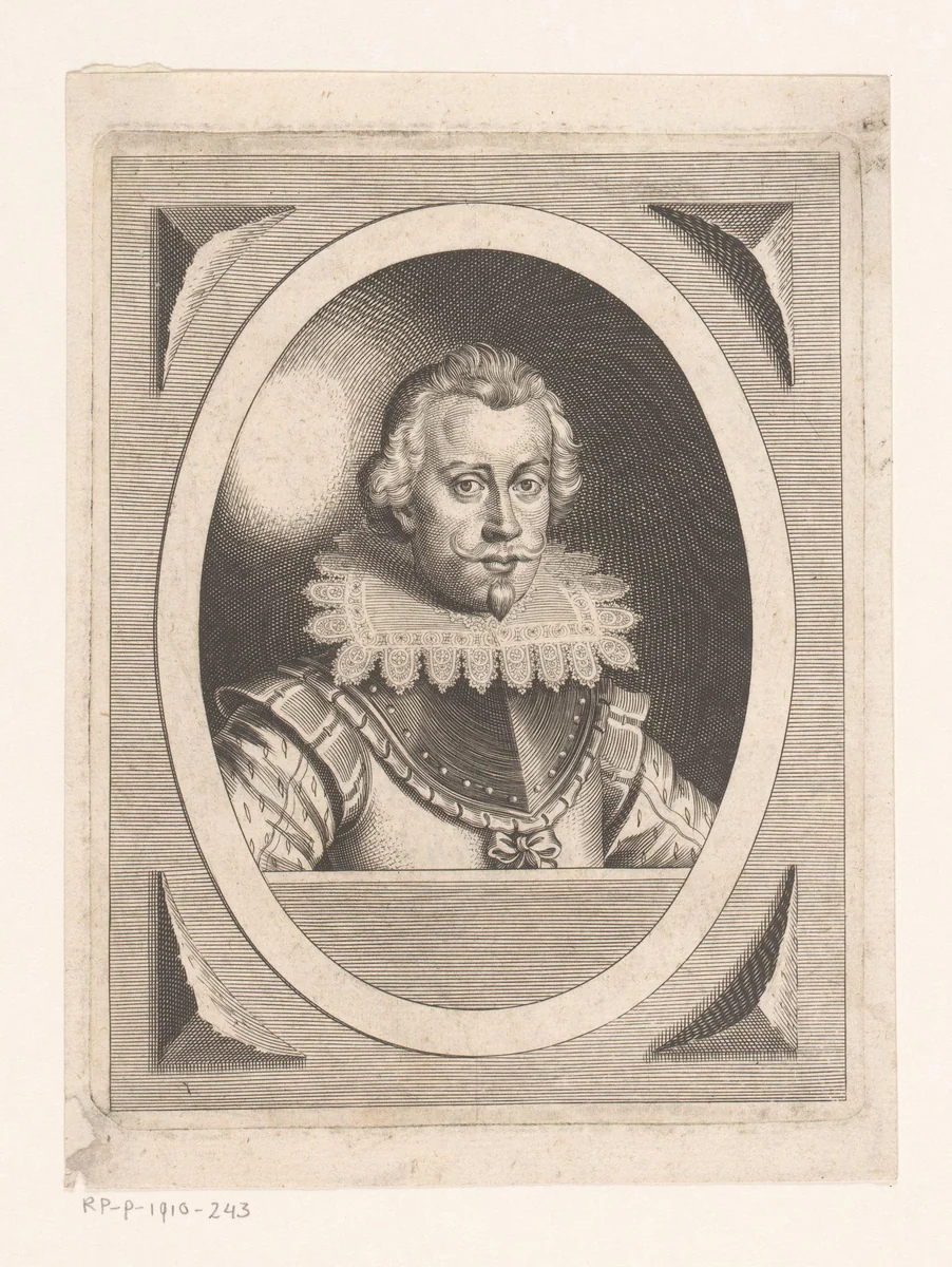 Portret van Johann Bernhard von Löbel by Elias Widemann, print, 1627