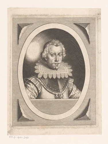 Portret van Johann Bernhard von Löbel by Elias Widemann, print, 1627
