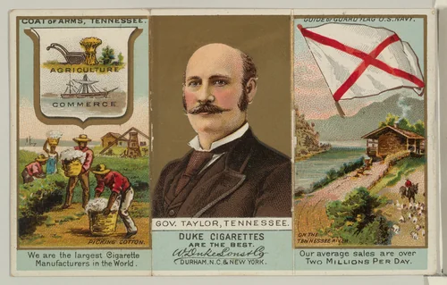 Governor Taylor, Tennessee, from "Governors, Arms, Etc." series (N133-2), issued by Duke Sons & Co. by W. Duke, Sons & Co., print, 1885-1892