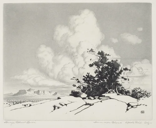 Summer Cloud, Apache Trail, Arizona by George Elbert Burr, print, 1922-1932