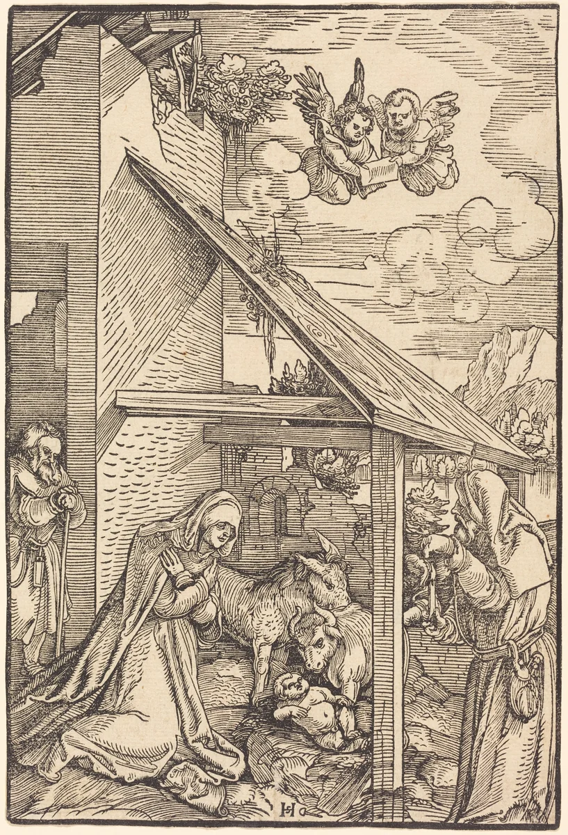The Nativity by Hans Leonard Schäufelein, print, 1510-1511