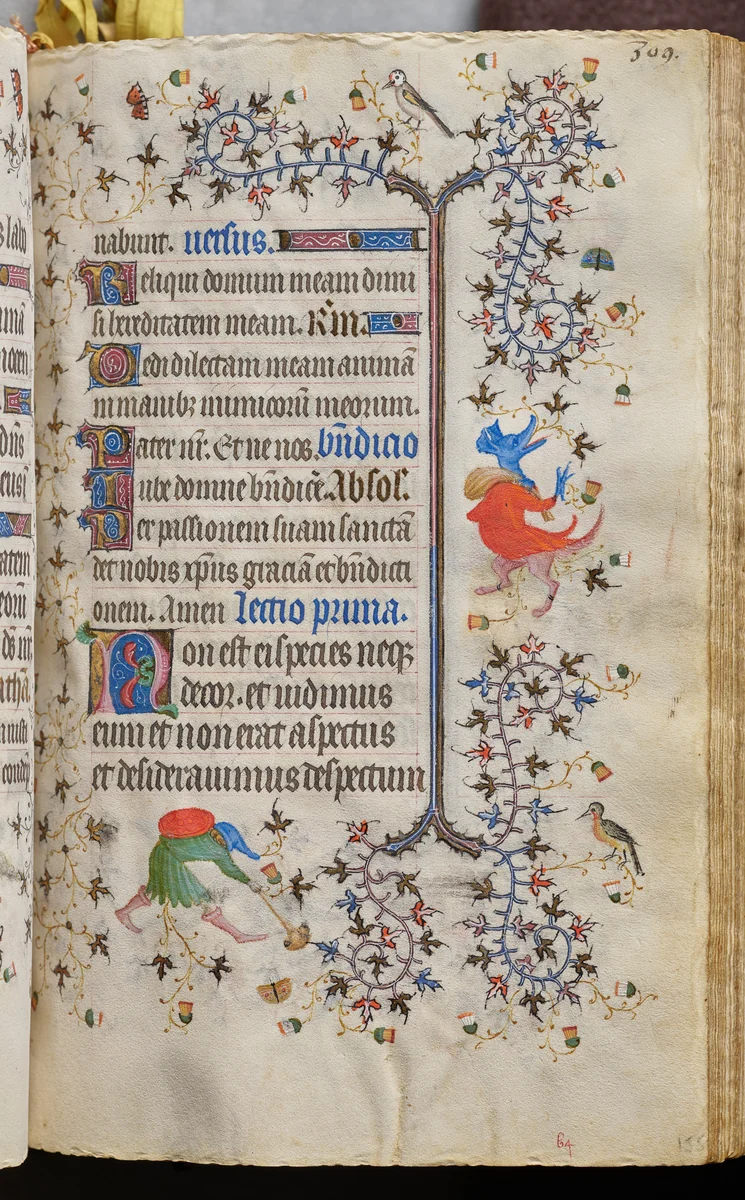 Hours of Charles the Noble, King of Navarre (1361-1425): fol. 155r, Text by Master of the Brussels Initials and Associates, book, 1400-1410