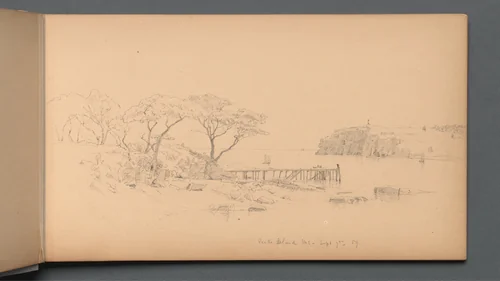 Sketchbook, page 20: "Peak's Island, ME, Sept. 7th, 59" by Sanford Robinson Gifford, book, 1859