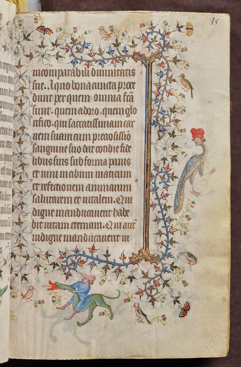 Hours of Charles the Noble, King of Navarre (1361-1425): fol. 18r, Text by Master of the Brussels Initials and Associates, book, 1400-1410