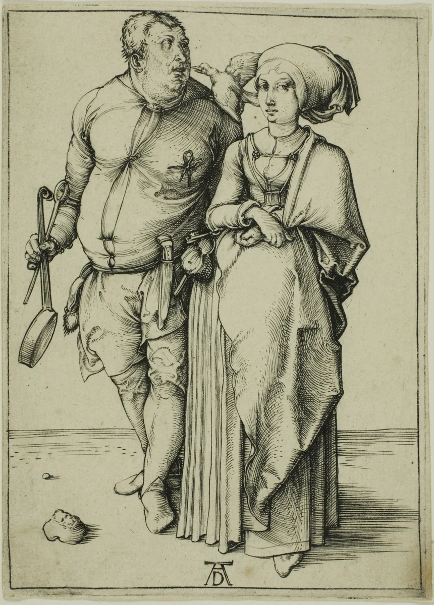The Cook and his Wife by Albrecht Dürer, print, 1492-1502