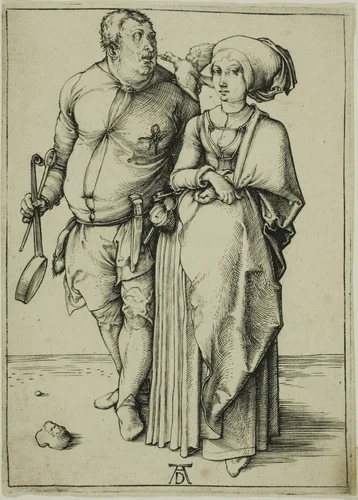 The Cook and his Wife by Albrecht Dürer, print, 1492-1502