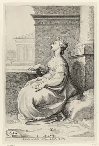 Geduld by Jan Saenredam, print, 1590-1595