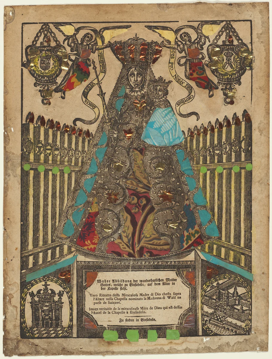 The Adoration of the Einsiedeln Madonna by Artist Unknown, print, 1701-1800