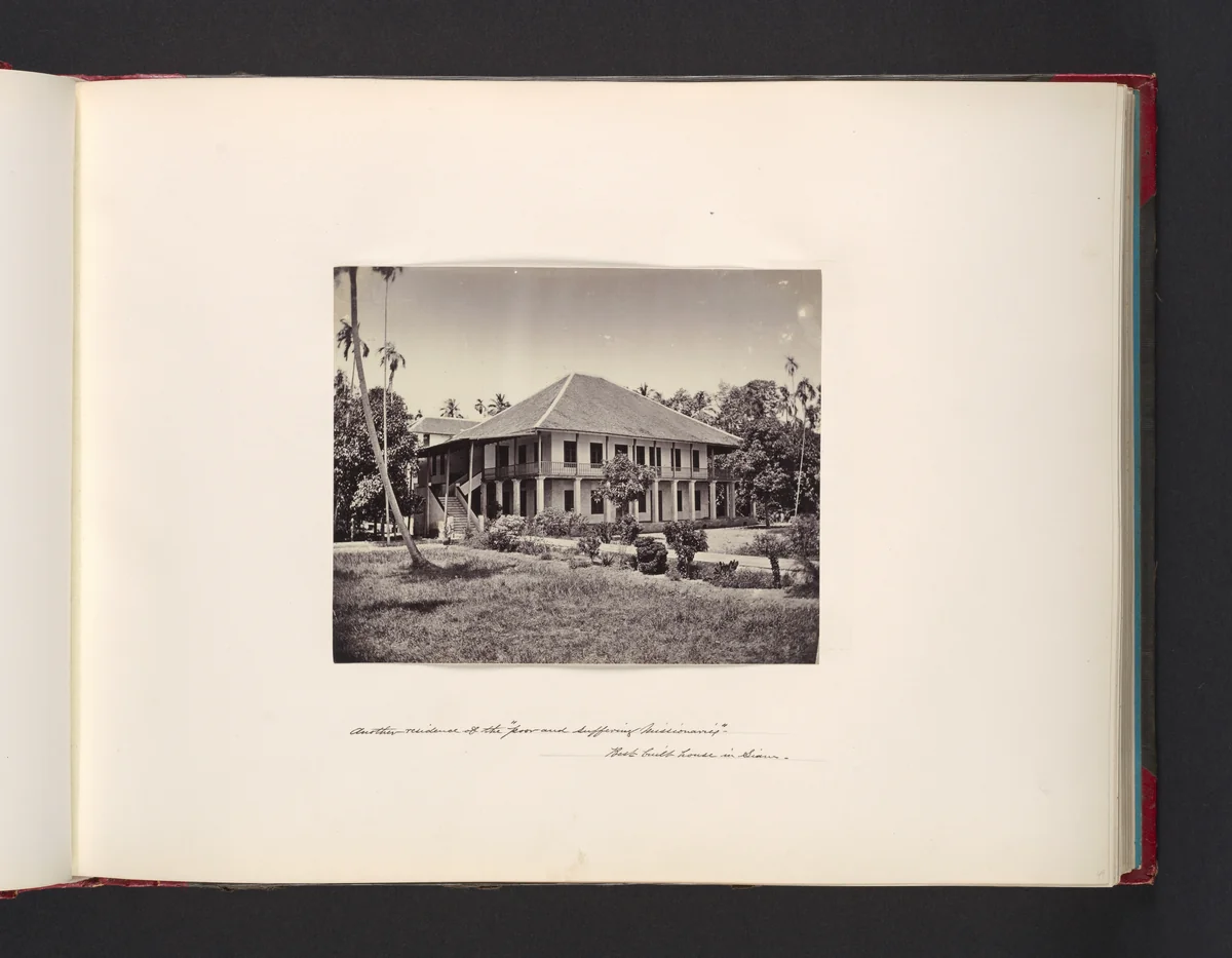 Another Residence of the "Poor and Suffering Missionaries", Best Built House in Siam by John Thomson, photograph, 1865